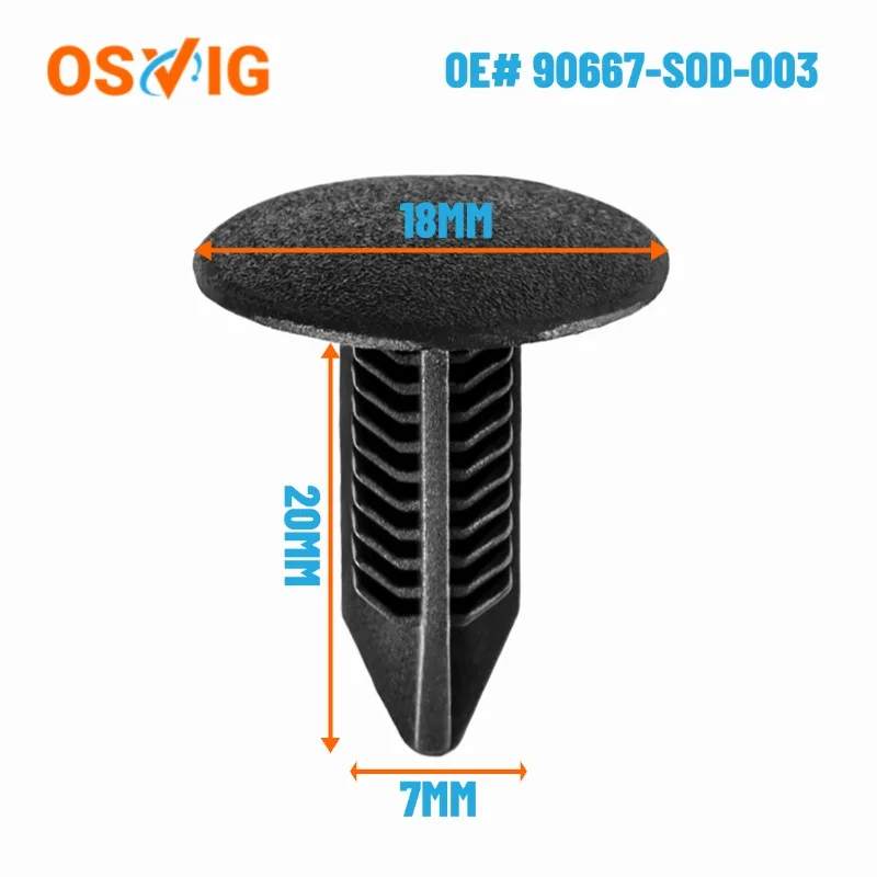 20PCS OE#90667-SOD-003 Trunk Garnish Deck Lid Clip For Honda Acura Accord Civic CR-V Crosstour Element Odyssey  ILX MDX