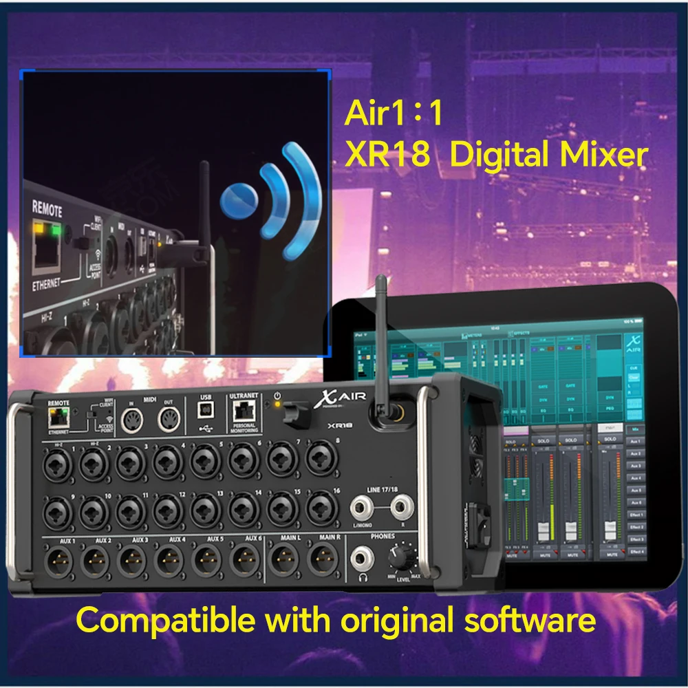 18-Channel Professional Digital Mixing XR18 Rack Mount Mixer Original Software USB Studio Recording Audio Console Sound Table