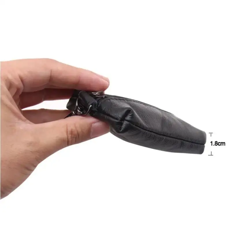 Practical Car Key Case Men Women Leather Wallets Holder Housekeeper Covers Zipper Bag Keychain Cover For Keys Organizer Card