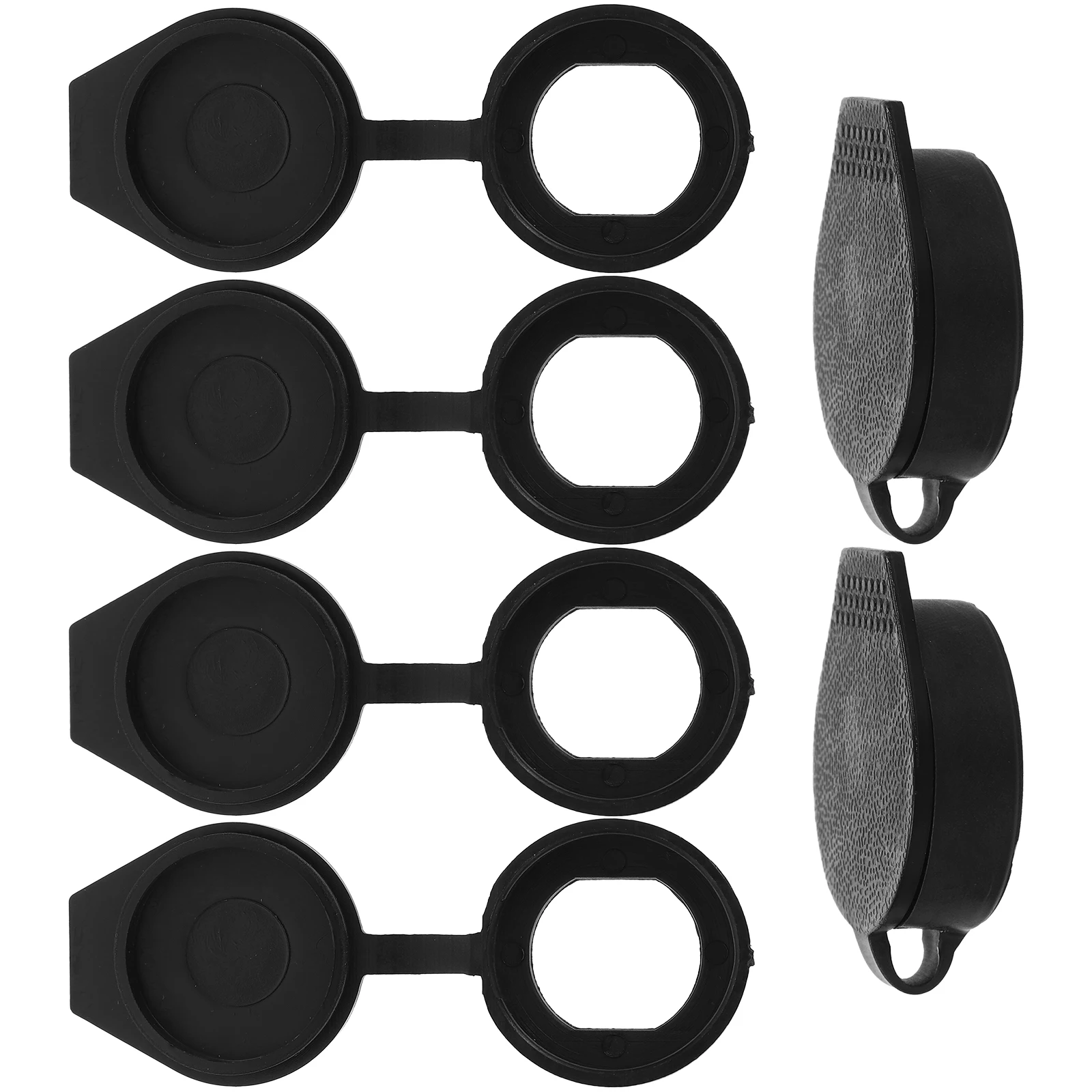 

6pcs Waterproof For Cabinet Plastic Oval Hole Weatherproof Protection Caps Black Rainproof Cover Cam Panel Outdoor