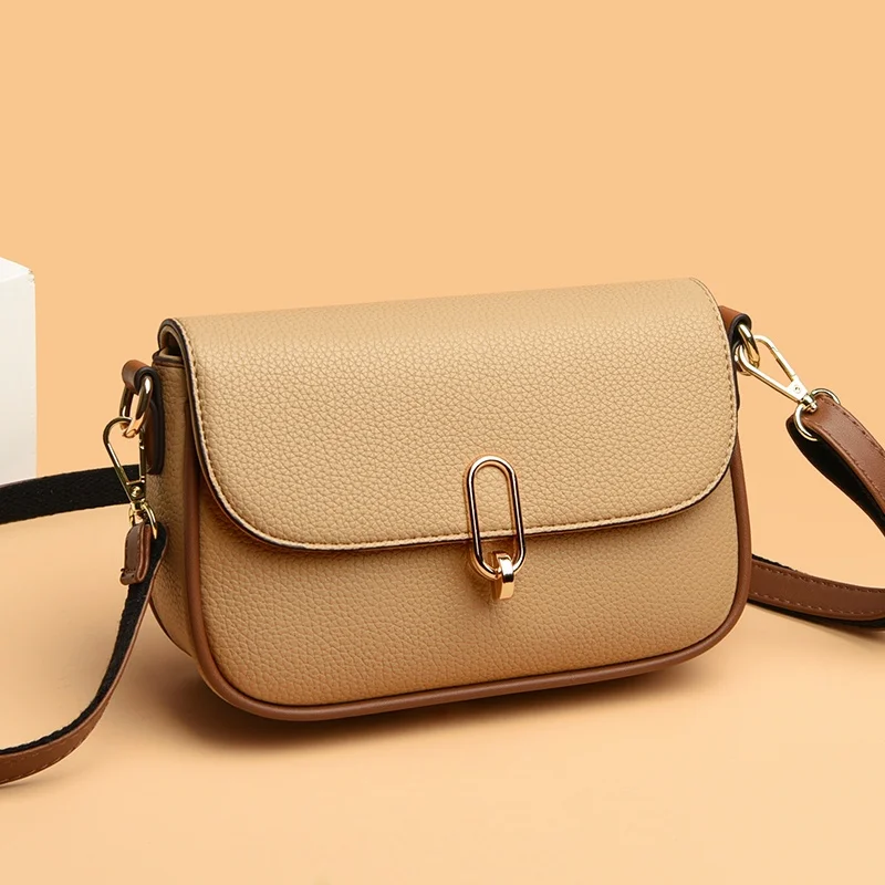 

Trendy Soft Leather Crossbody Bag for Middle-Aged Women Faionable Single oulder Ladies Small Bag Korean Sle Casual Handbag
