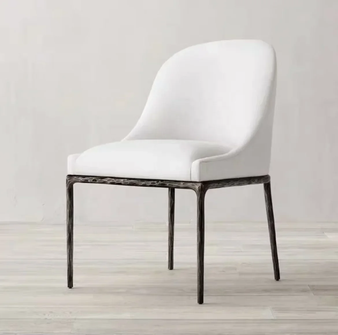 l Italian luxury forging process metal soft bag dining chair living room negotiate single chair villa apartment furniture
