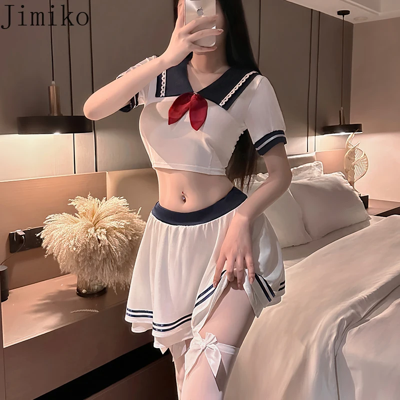 

Sailor Uniforms Schoolgirl School Uniform Female Role Play Costume Adult Game Costumes jk T-shirt Skirt Set Clothing