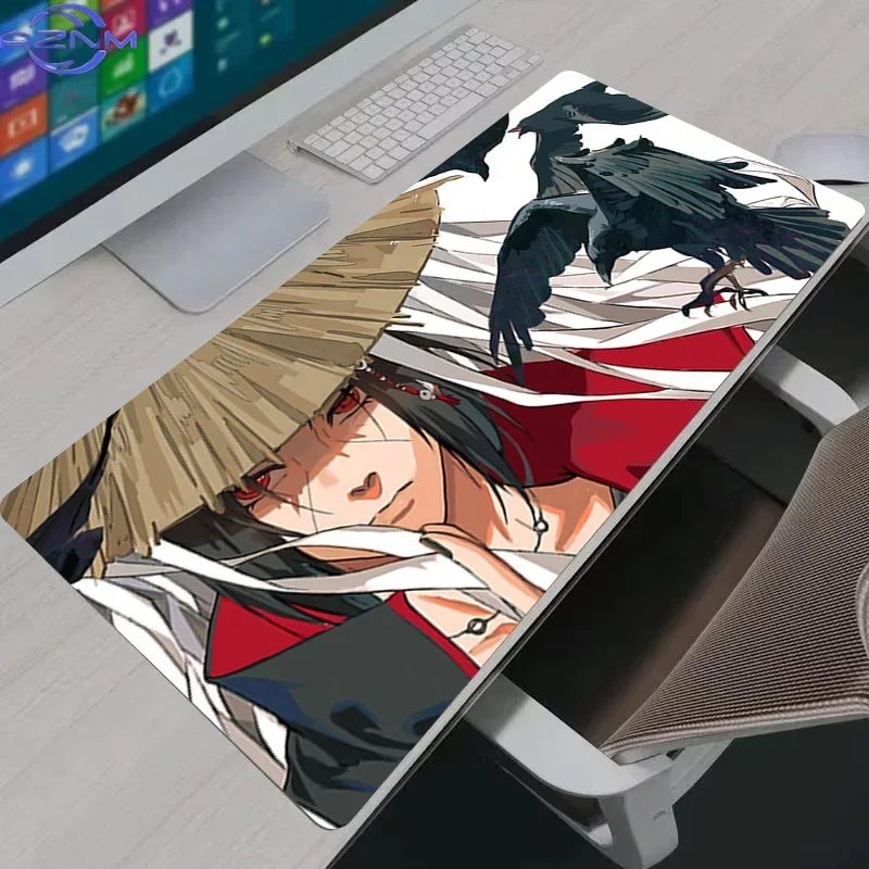 Naruto Uchiha Itachi Manga Collage Anime Mouse Pad, Rubber Non Slip Gaming Desk Mat, Black White Comic HD Print Mouse Pad, Smoot