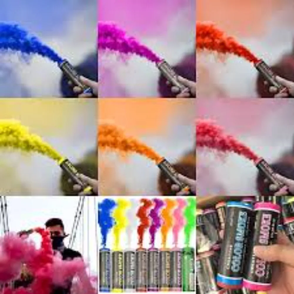 الملونة يده الدخان الزفاف مرحلة استوديو الضباب الدخان عصا الدعامة جو مثيرة للاهتمام ديكور الحفلات التصوير المعونة الدخان