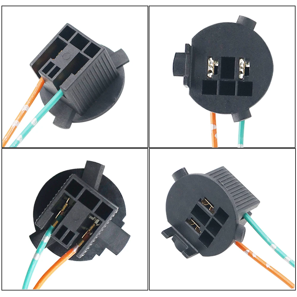 YSY 2pcs Car Headlight Bulb Base Holder Wire Adapter For Hyundai New Santafe H7 Halogen Lamp Socket Connector Wiring Harness