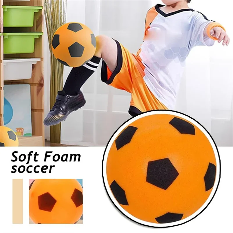 Kids Silent Soccer Ball Gift Set, Soft Foam Indoor Football inMute Bouncing Ball for Safe Play & Training