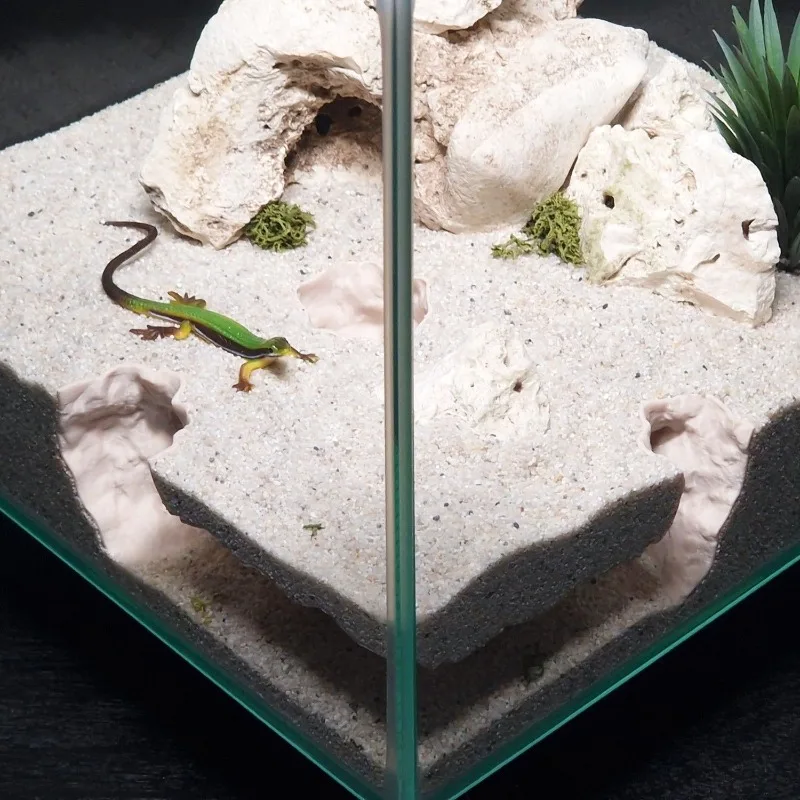 3DPrinted Fish Tank Tunnel Shelter Aquarium Decor Reptile Hideaway Cave for Small Fish Shrimp Crab Gecko Lizard Turtle Amphibian view 3