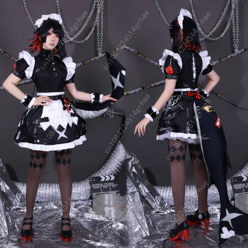 ゾーンゼロ エレン・ジョー コスプレ衣装 ウィッグ メイドドレス 制服 テール ヴィクトリア ハウスキーピング 新エリドゥ ハロウィンパーティー 女性