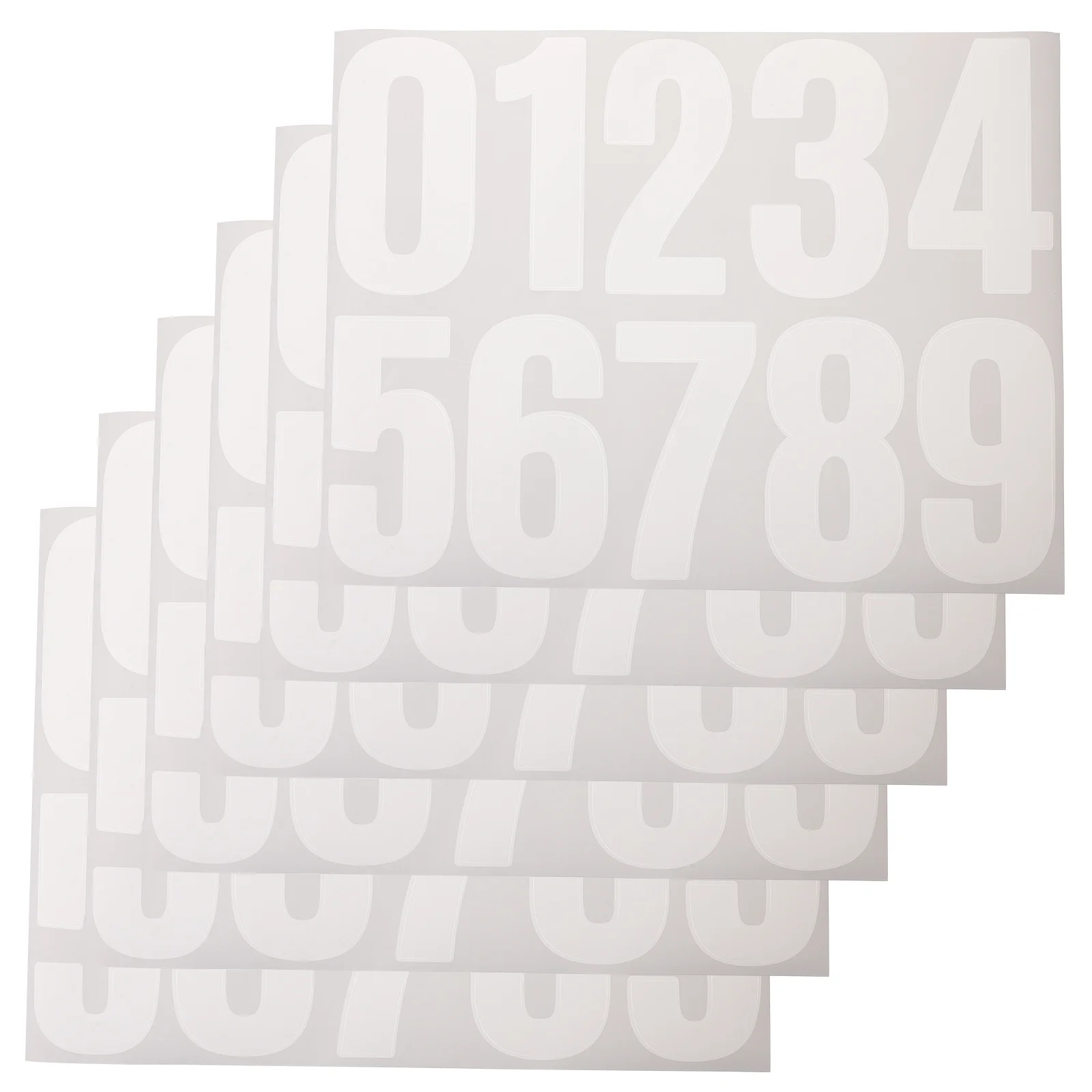 6 Blatt Zahlenaufkleber, selbstklebende Aufkleber für Briefkasten, Adressschilder, Mülleimer, DIY-Zahlen, große Etiketten, Fenster