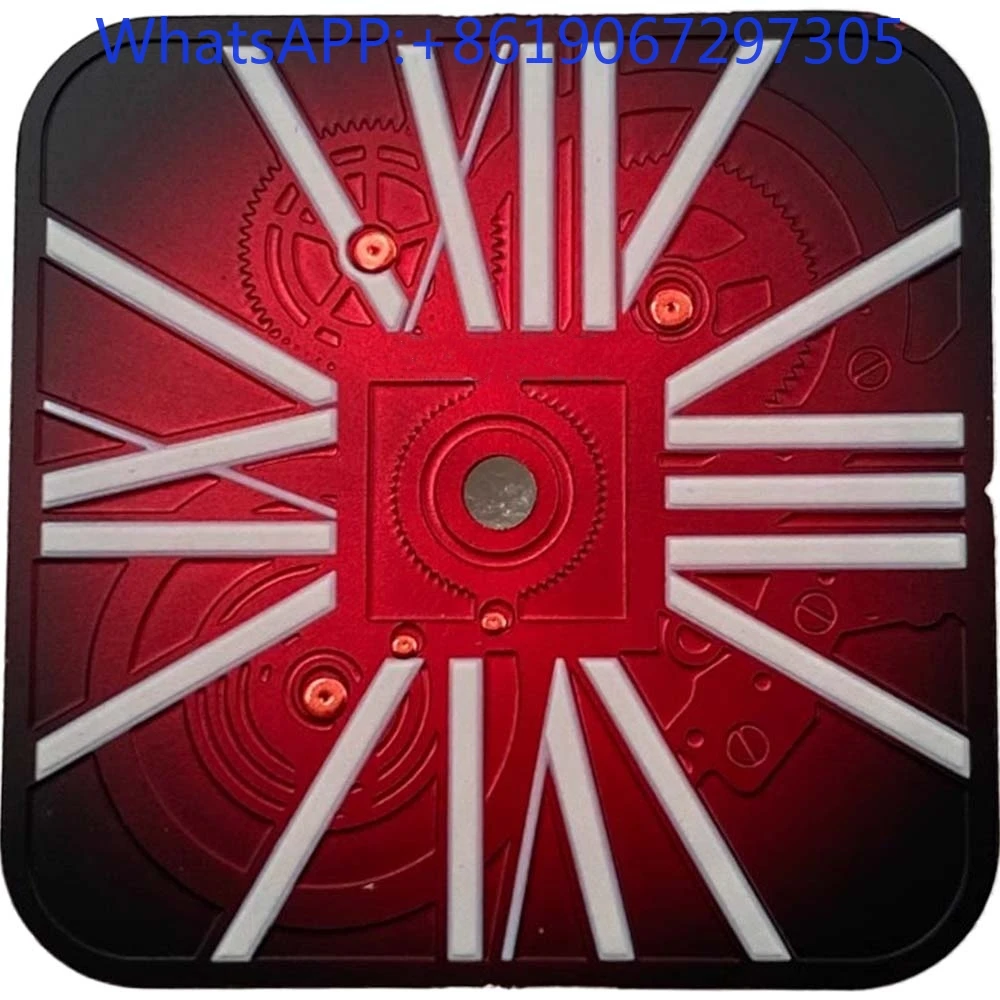 NH35/36/38/70 자동 무브먼트 모드 부품 nh35 케이스에 적합한 빈티지 매트 질감 스퀘어 중공 다이빙 시계 다이얼