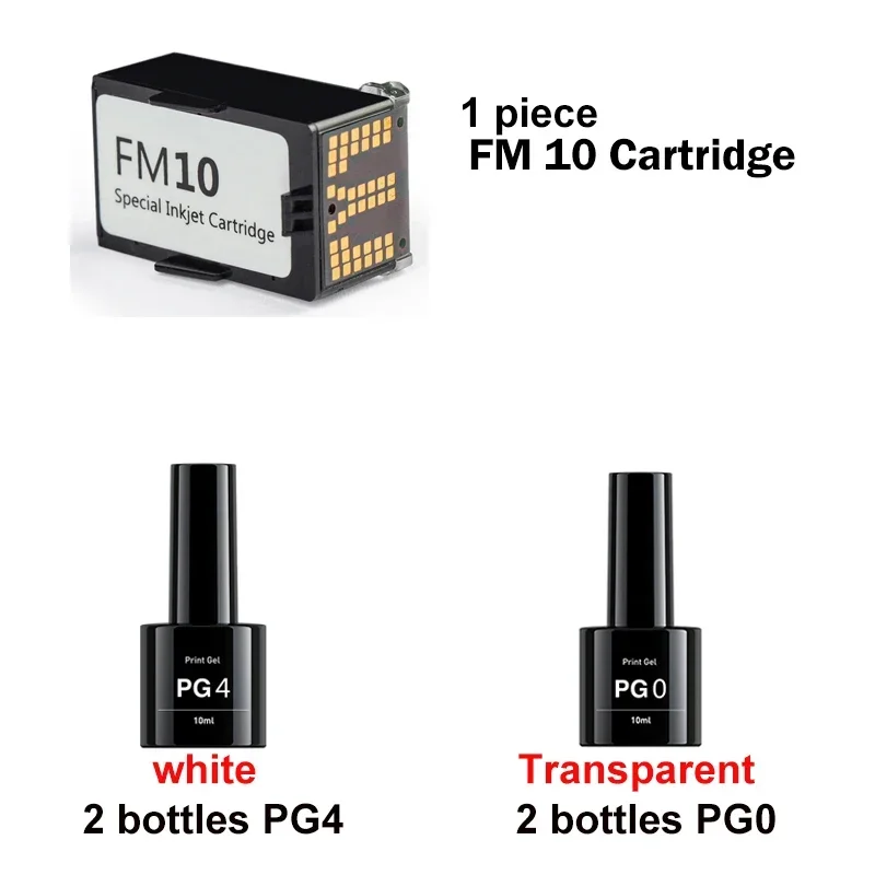 Adaptado para PG4, T, FM10 cartucho especial Nail Gel pg0 O2 NAILS impresora de uñas FM10 cartucho de tinta