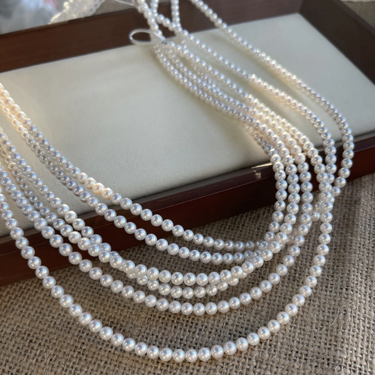

High Quality Natural Freshwater 100%Pearl AAA 4-5mm Round White Pearls Loose Beads for Jewelry Making DIY Necklaces Accessories