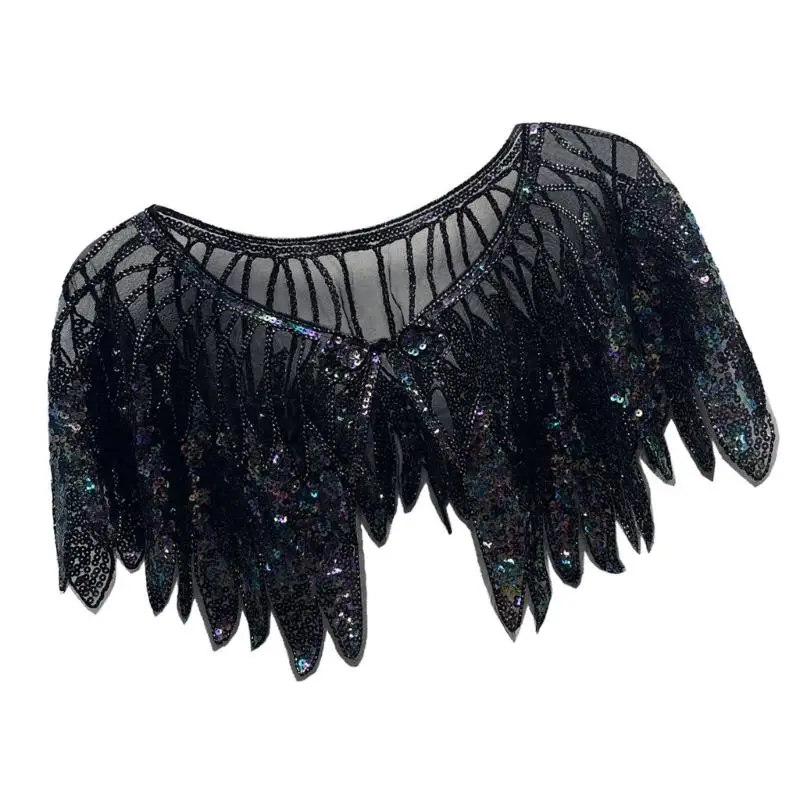 

652F Сверкающая шаль с пайетками, закрывающая плечи, блестящие накидки для вечерних платьев и официальных встреч