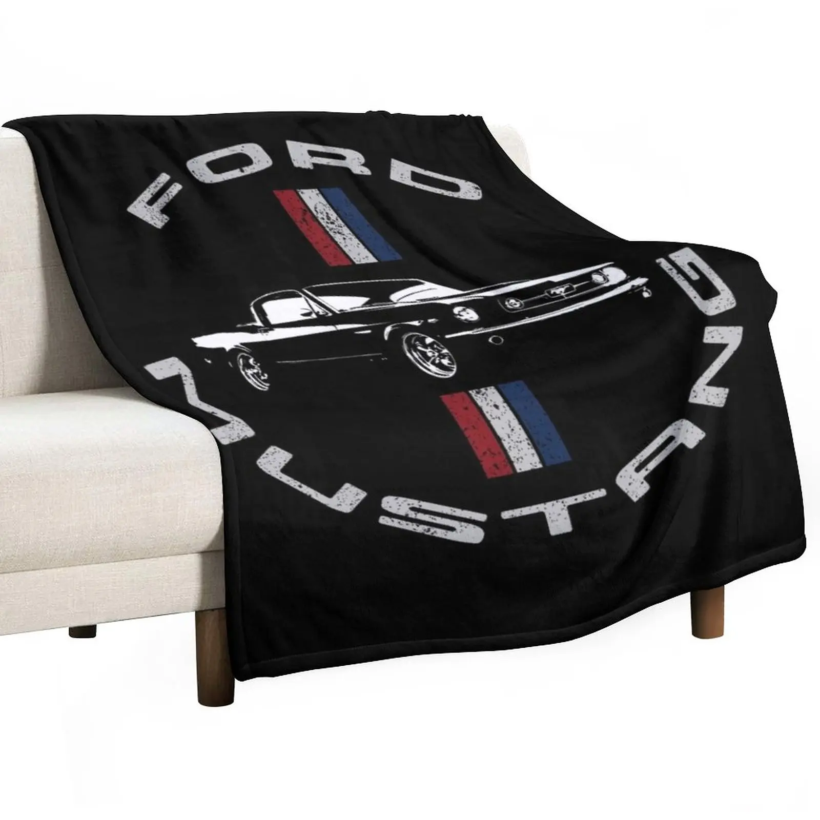 

66 Mustang Fastback Throw Blanket Baby Blanket Weighted Blanket