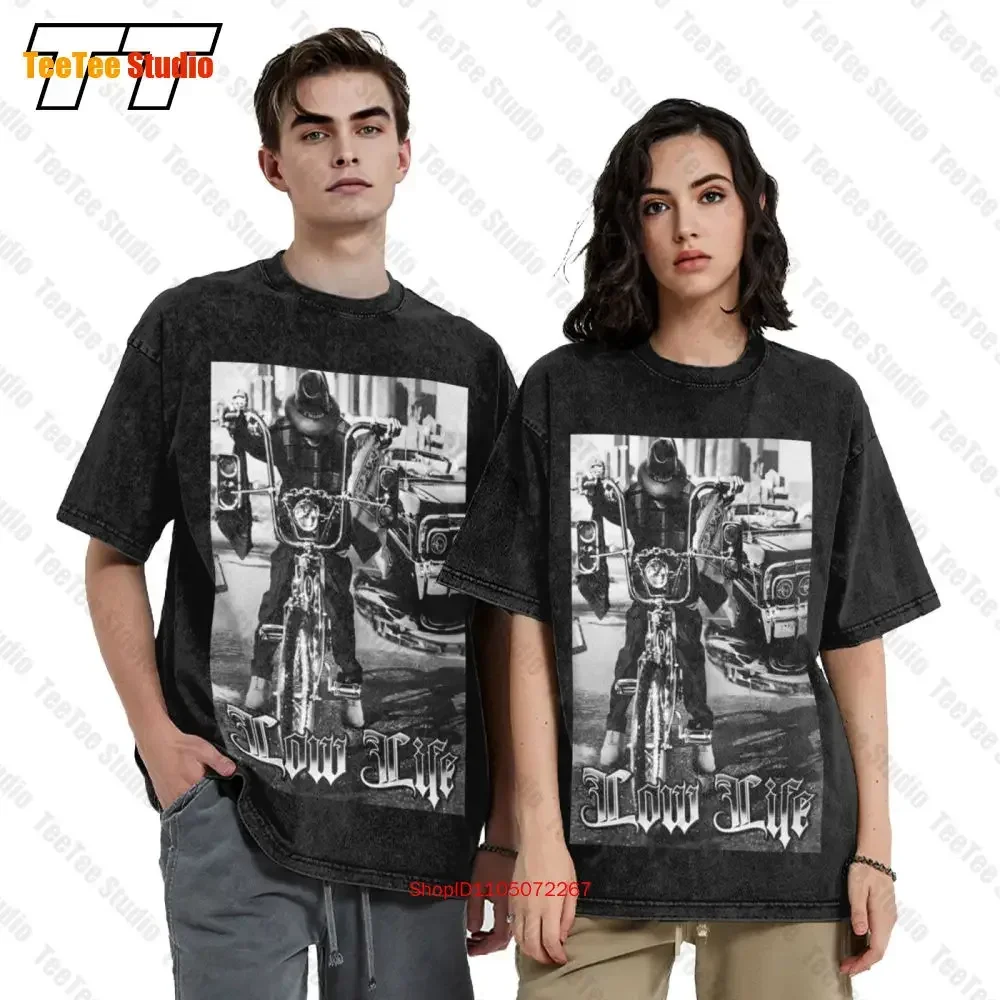 Low Rider Bike Chicano Mens Heavyweight Vintage Oversized T-Shirt Print On Shaka Wear 35M9