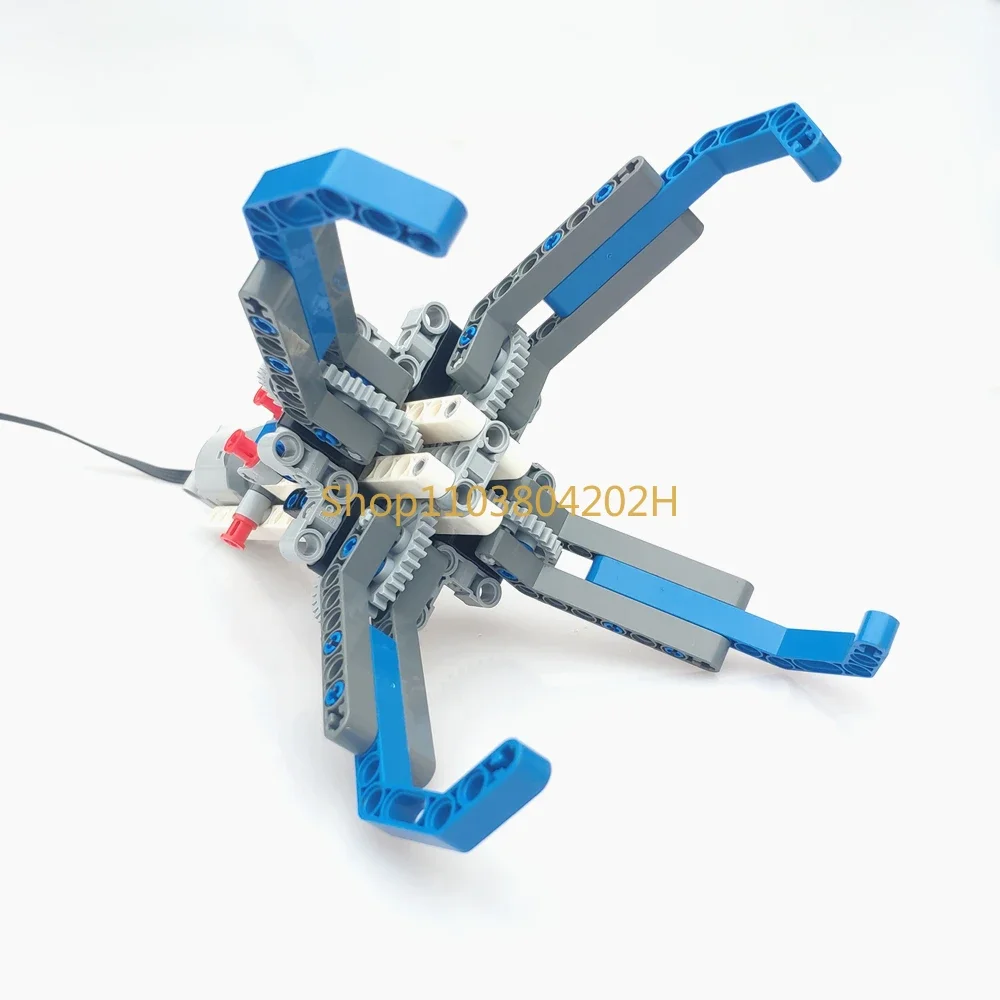 Manipulator Grab-Hook Compatible with Lego Mechanical Gear Turbine Building Block Model Robot Electric Four-Claw GrapplingBucket