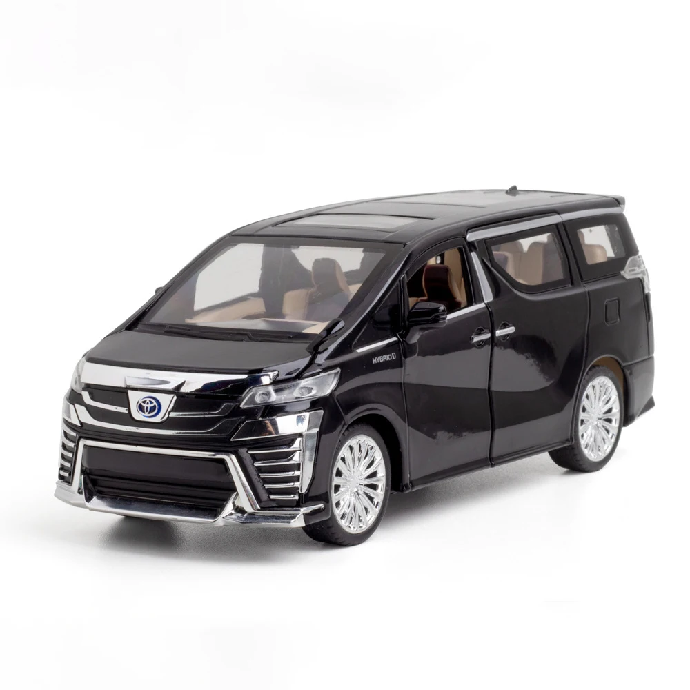 1:24 Toyota Vellfire MPV Van Alloy Diecasts & Toy Vehicles Metal Toy Car Model Sound and light Collection Toy