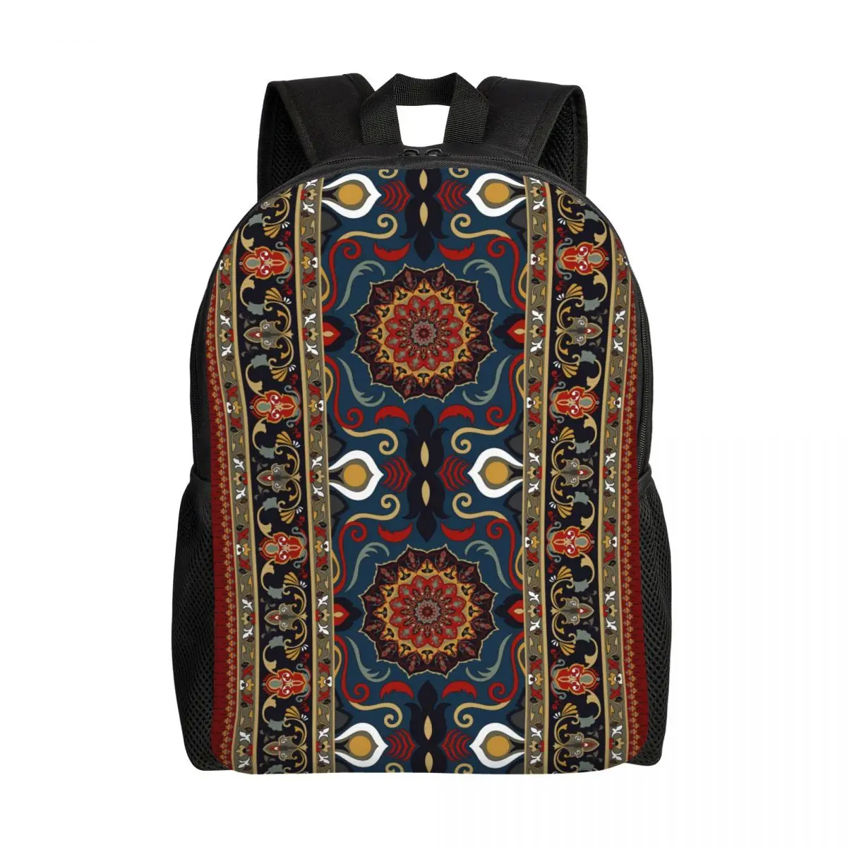 

Custom Ethnic Tribal Mandala Backpack for Boys Girls Buddhism Aum Yoga Meditation School College Travel Bags Women Men Bookbag