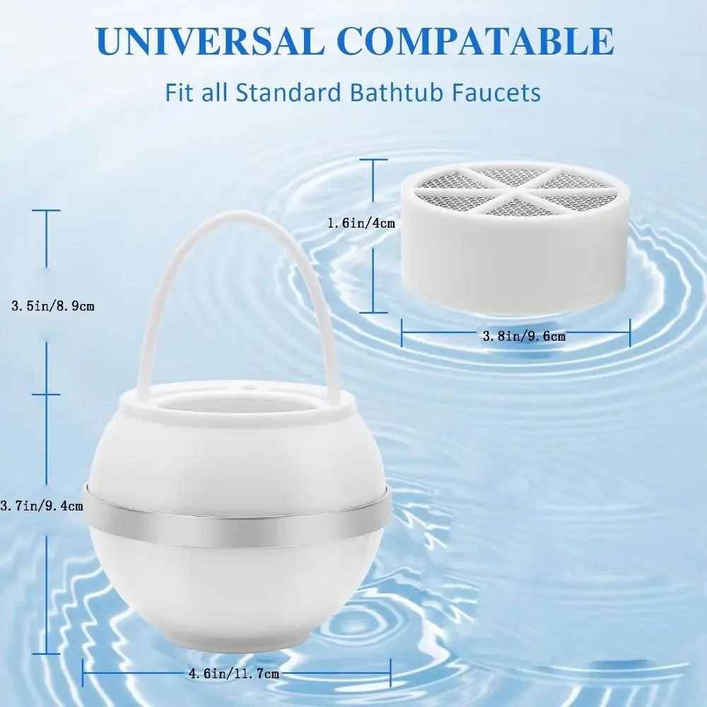 BPA Free Bath Ball Filter High Water Flow Effective Filtration Bathtub Water Filter Durable Silicone Handle Easy Installation