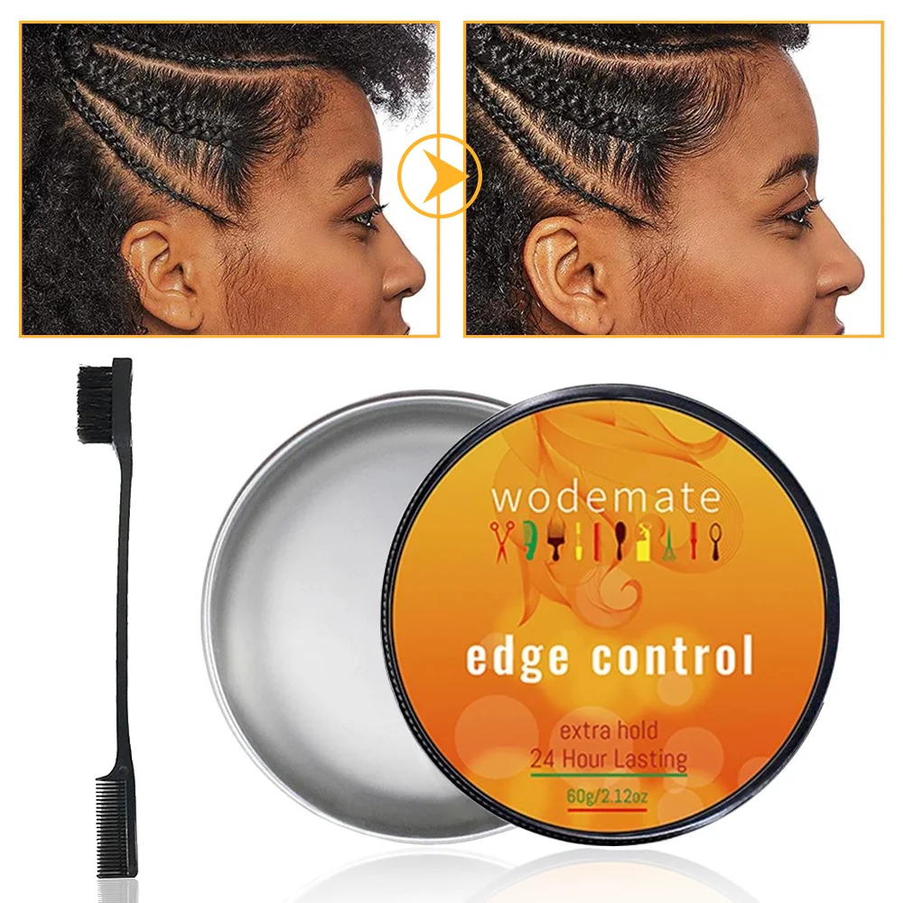 Haar Wachs Stick für Perücken Nicht-fettig Rand Control Slick Stick Starke Halten Styling Wachs + Rand Tamer mit pinsel Haar Gel für Frauen