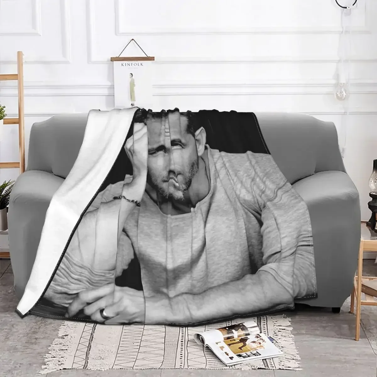 Ryan Reynolds Blanket Sofa Cover Fleece Summer Actor Multifunction Soft Throw Blanket for Bedding Office Quilt