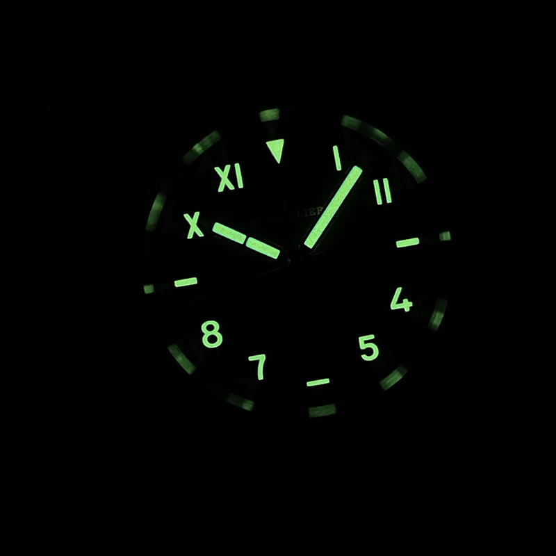 STEELDIVE Heren Pilot Horloges 38mm Luxe Horloge Militaire Quartz Horloge 20Bar Waterdicht C3 Lichtgevende Saffier VH31