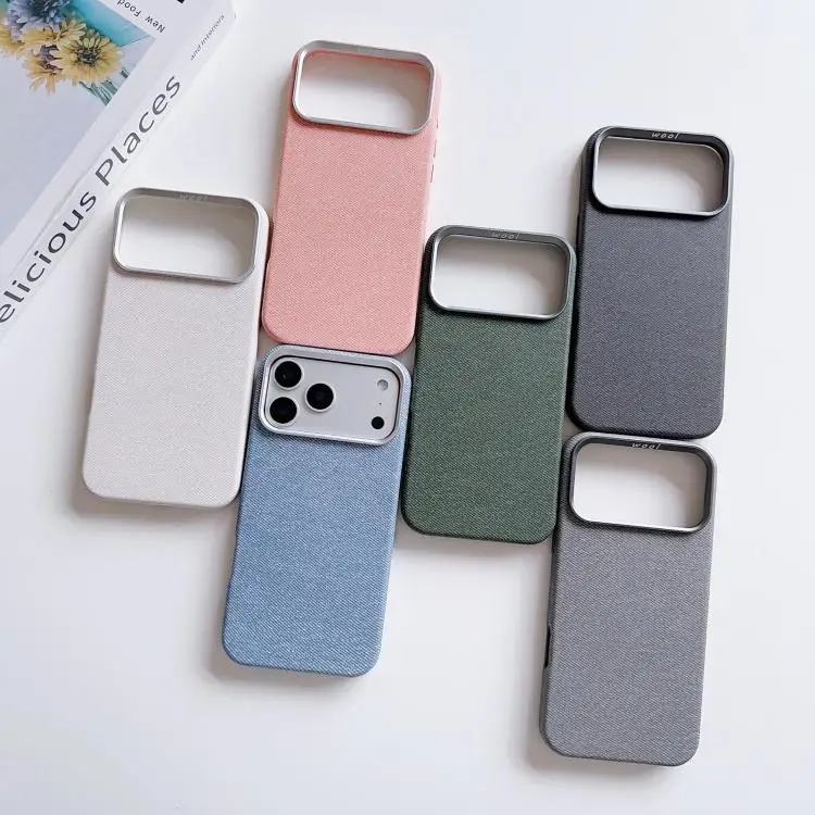 

For iPhone 17 16 15 14 Pro Max 17 16 15 14 Pro Wool Linen Fabric Full Coverage Magnetic Phone For iPhone 17 16 15 14 13 Case