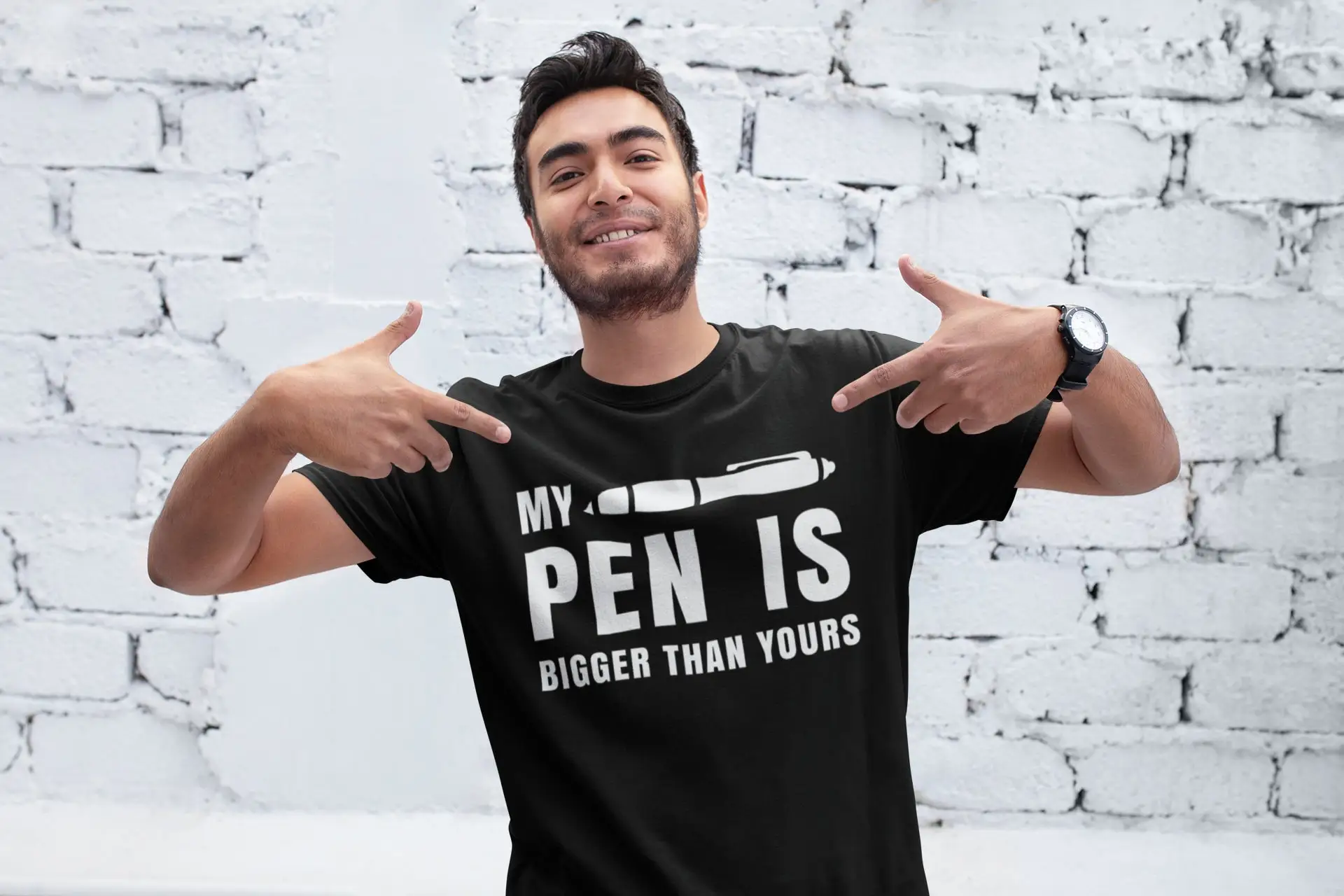 My Pen Is Bigger Than Yours Funny Saying T Shirt Funshirt