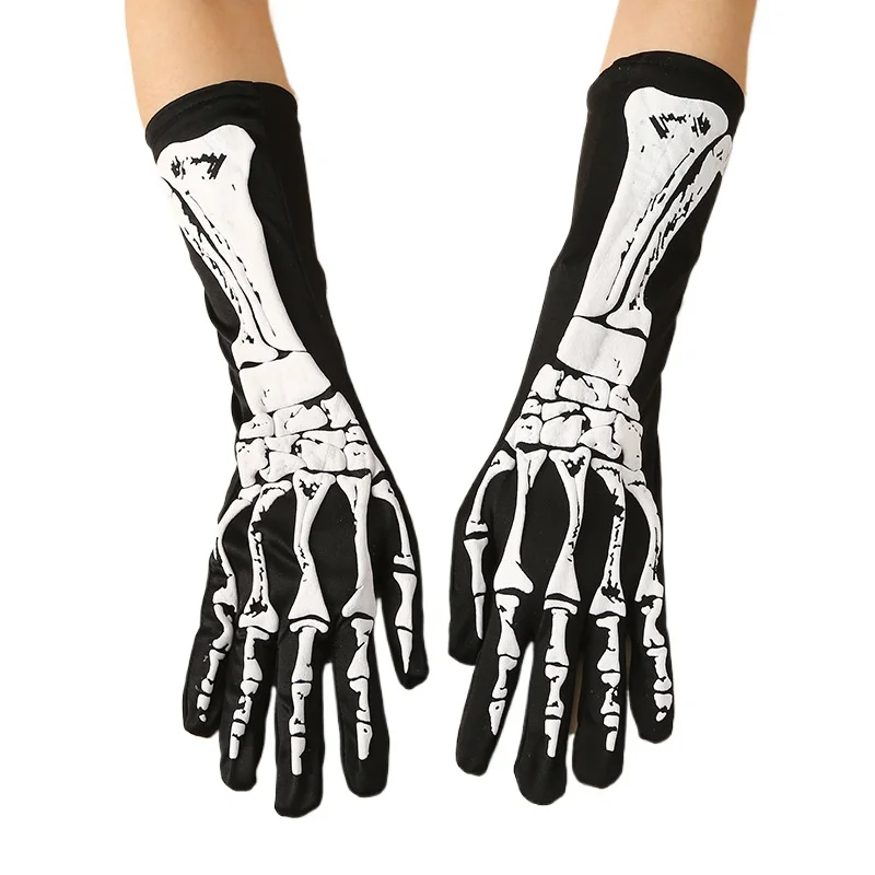 Halloween Skeleton Skeleton Gloves Trick Dark Wind Convex Gloves Skeleton Ghost Festival Costume