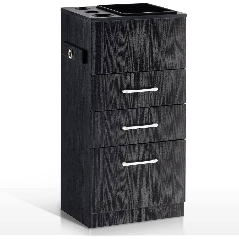 

Salon Storage Cabinet Beauty Locker Hair Dryer Holder Stylist Spa Equipment with Drawer