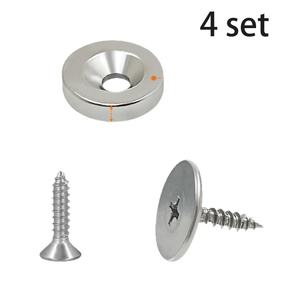 4 قطعة إغلاق سلس لتوفير مساحة الباب المغناطيسي تصميم الصيد رقيقة جدا إغلاق باب الخزانة المغناطيسي إغلاق تحسين المنزل #1