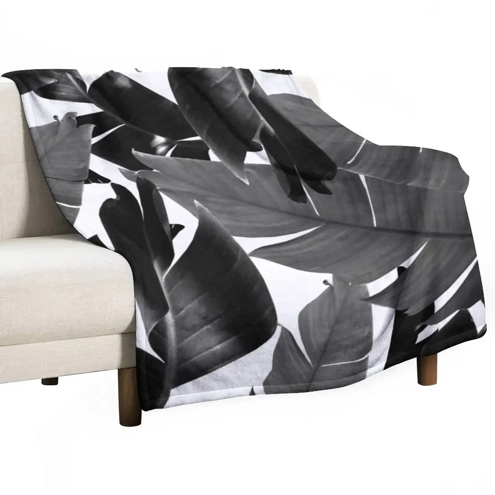 

Banana Palm Leaves Jungle Pattern #4 #tropical #wall #decor #art Throw Blanket for winter Multi-Purpose Blankets