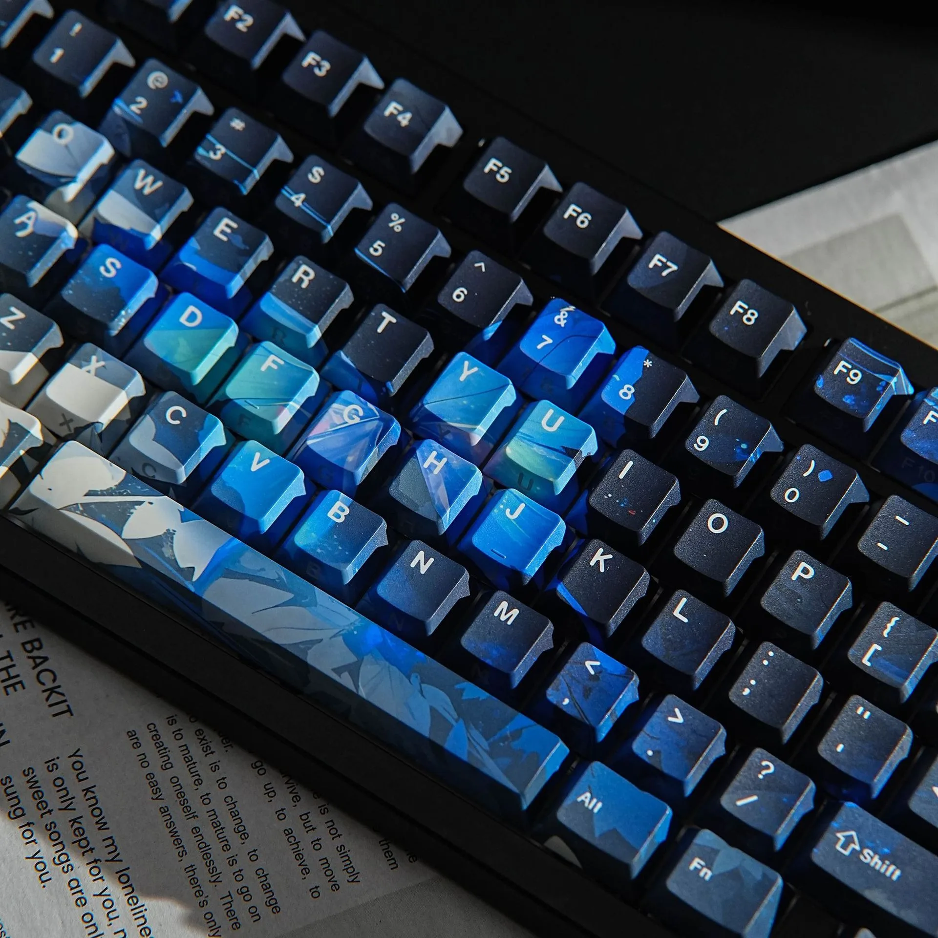 Mechanische Tastatur Butterfly-Tastenkappen Hebräisch Spanisch Französisch Russisch Deutsch Koreanisch UK Cherry-Profil PBT Seitlich Bedruckte Tastenkappen ISO