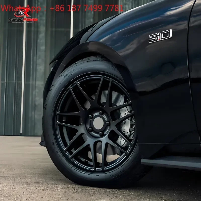 Custom 17x10 18x10 5x114.3 5x120 5x120.65 Drag Racing Rims Satin Black Split Spoke Forged Wheels for
