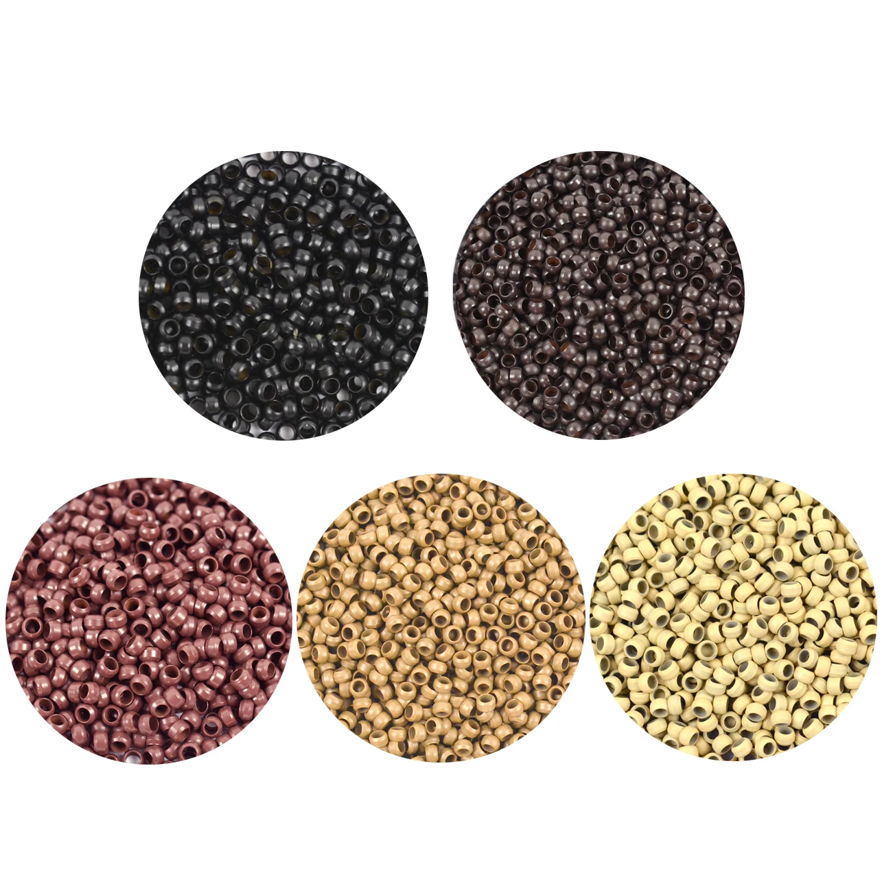 Perles pour extensions de cheveux, 200/500 pièces, 2.5mm, anneaux, liens, micro, outils d'extension