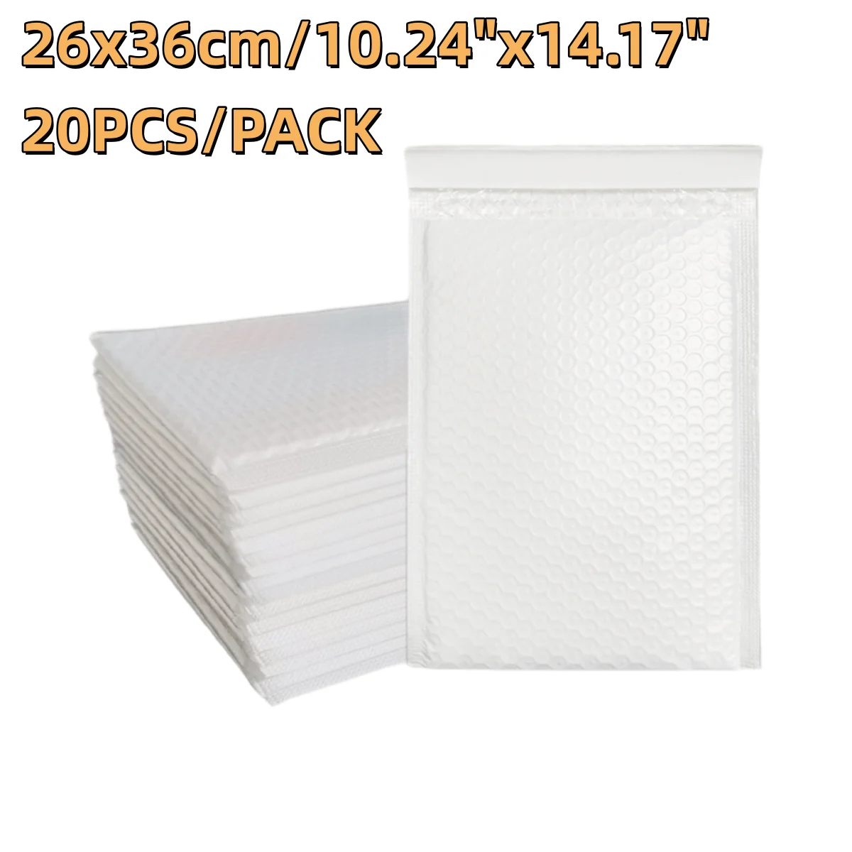 20pcs 26x36cm Jumbo White Self-Seal Bubble Mailers Bulk Parcel Padded Envelopes for Apparel Bedding Oversized Items Parcels