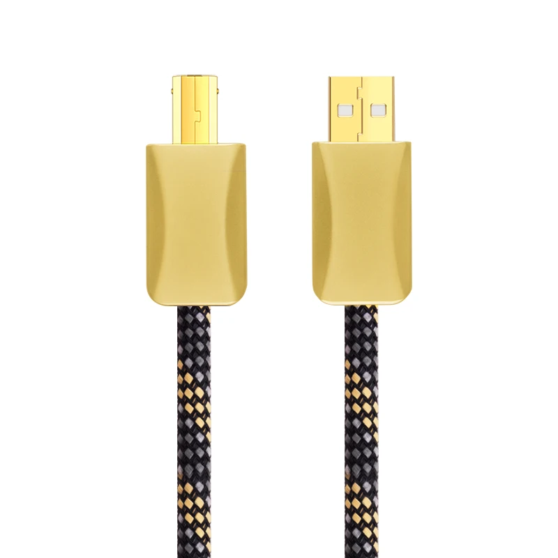 YYAUDIO عالي الدقة 6N OFC USB 3.0 كابل مكبر صوت من النوع A إلى B موصل متوافق مع طابعة بطاقة الصوت DAC العالمية #6