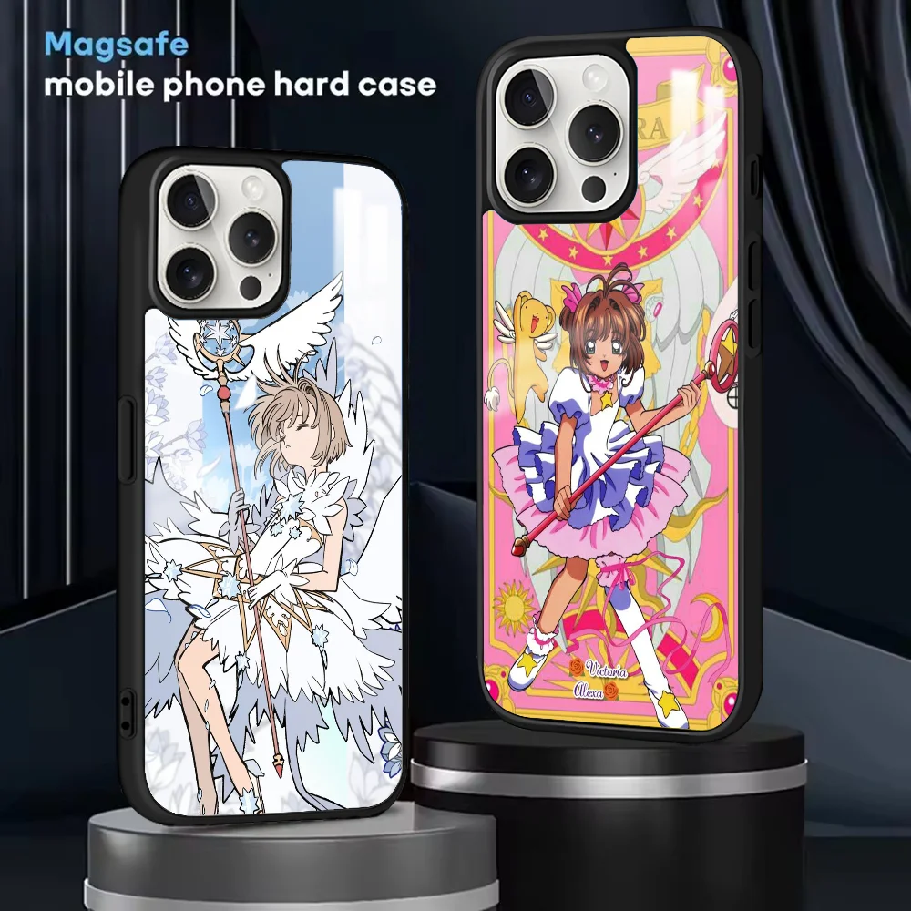 Anime C-Cardcaptor S-Sakura Phone Case For iPhone 16 15 14 13 12 11 Pro Max Plus Mini Magnetic Magsafe Wireless Charging Cover