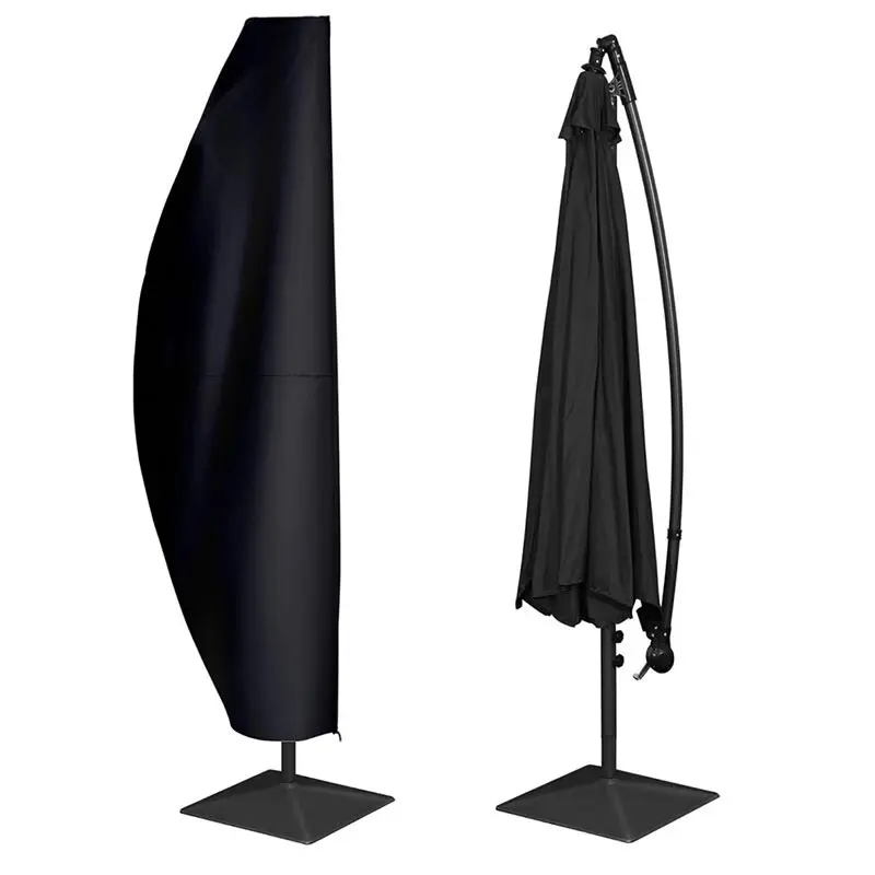 

Зонт для патио, чехол для зонта, водонепроницаемый уличный банан, прямой стиль, подходит для консольного зонта до 12-14 футов с застежкой-молнией