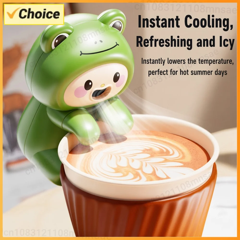 Clip-On Food Table Fan with Data Cable USB Rechargeable Food Cooler Mini Hanging Cup Fans for Kids Meal Office Desktop Gathering