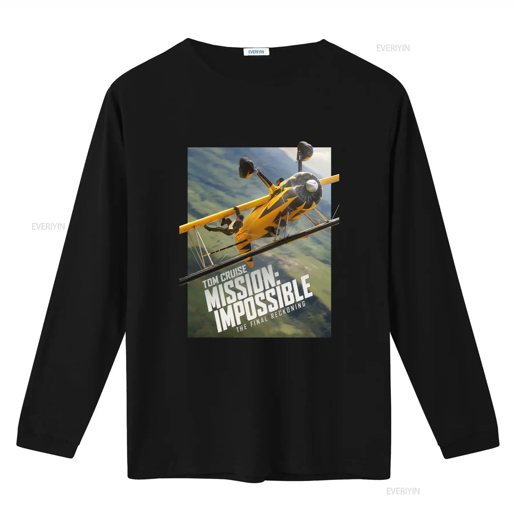 Mission Impossible The Final Reckoning Tom Cruise T Shirt 2025 Movie Promo  vintage Washed Casual designer clothes Versatile
