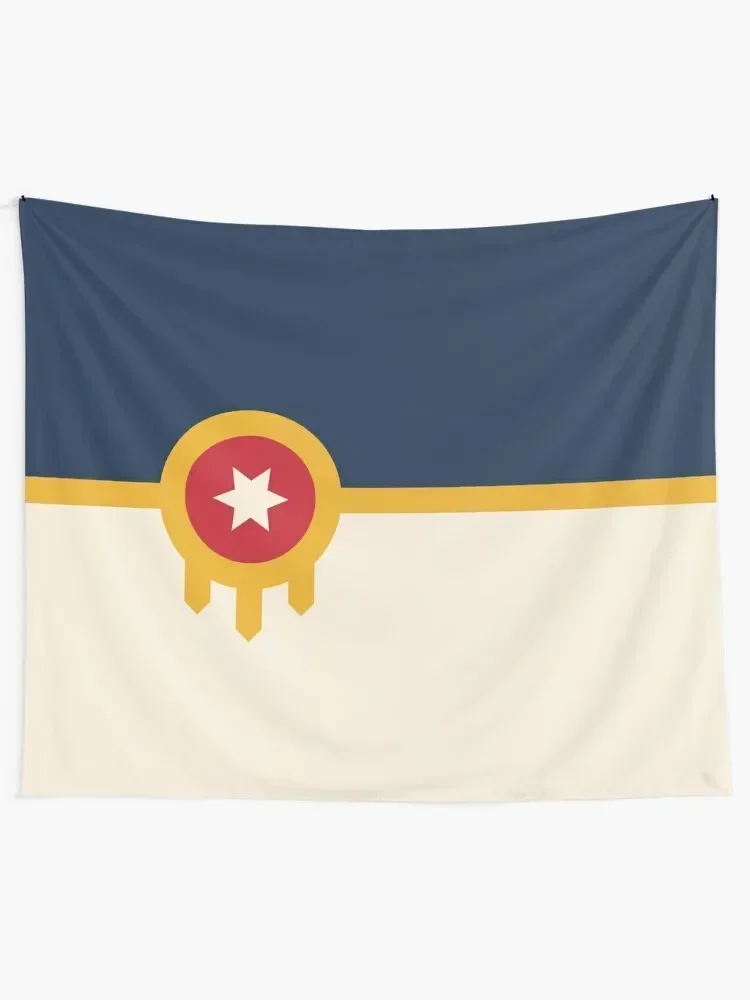 Tulsa Flag Tapestry Wall Carpet Aesthetic Home Decor Room Aesthetic Decor Tapestry