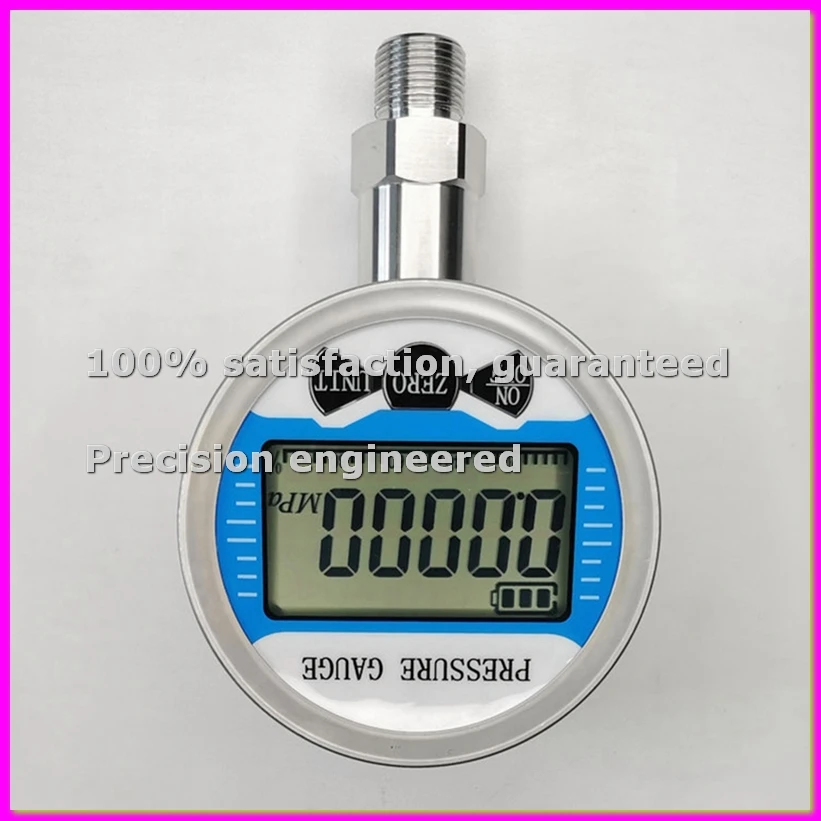 G1/4 Thread Gas Water Oil Air Fuels Pressure Measurement 100mm Dial 0-60Mpa Radial LCD Display Pressure Gauge-ELEC