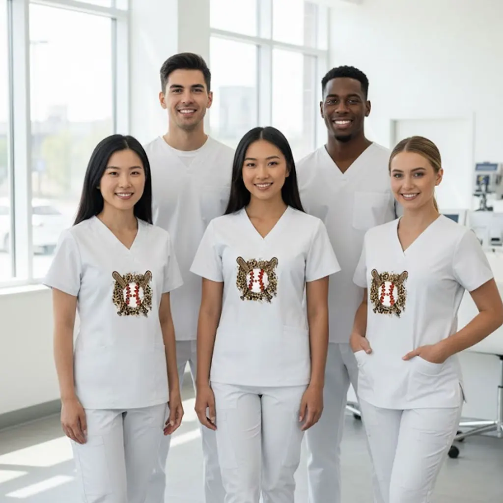 

Быстросохнущие униформы унисекс с индивидуальным/сделай сам/эксклюзивным принтом для ветеринаров, офтальмологов, медсестер, для работы с животными, для проверки зрения