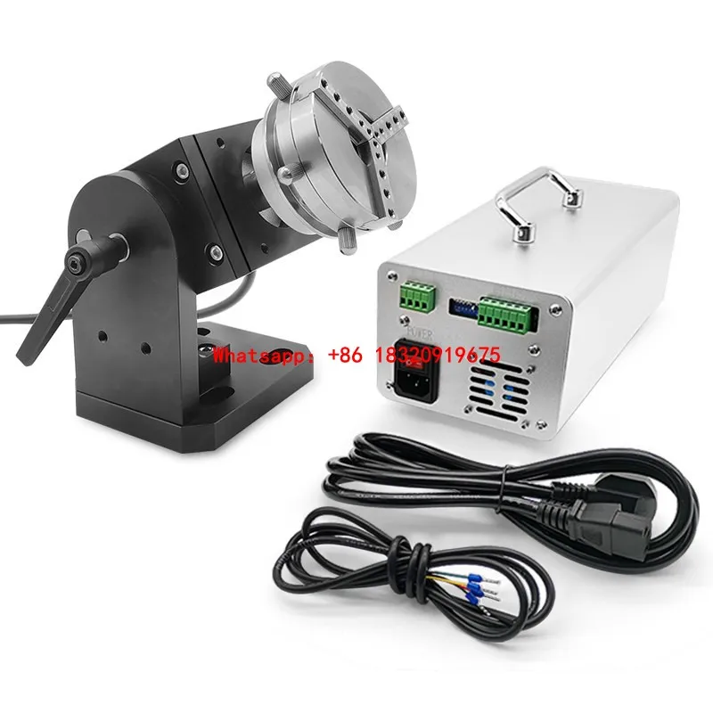 Cyclmotion New Mini Marking Machine with Quick-Clamping Rotary Axis – Stainless Steel Rotary Fixture for Rings and Jewelry HE69