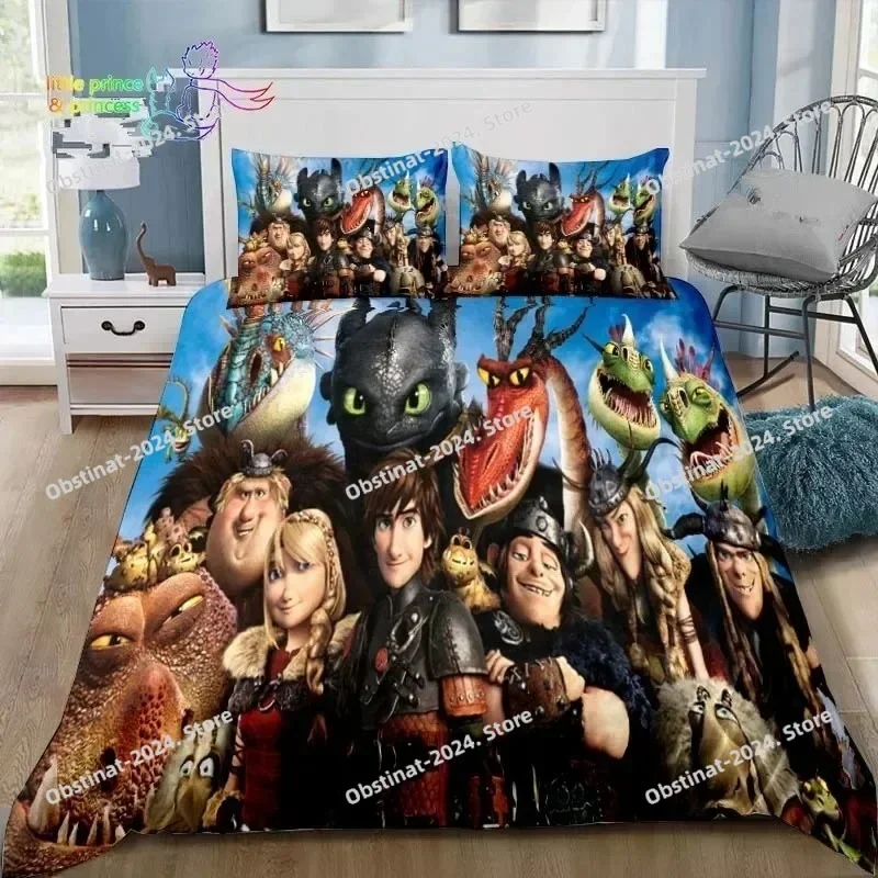 

Animated Film Cartoon Dragon 3D Print Bedding Set Single Twin Full Queen King Size Bed Set Adult Kid Bedroom Bedding Gift