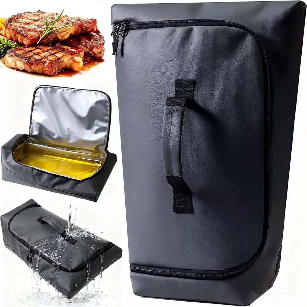 

Camping Organizer Bags Large Capacity Cooked Food Insulation Pouch Cookware Storage Bag For Outdoor Picnic Barbecue