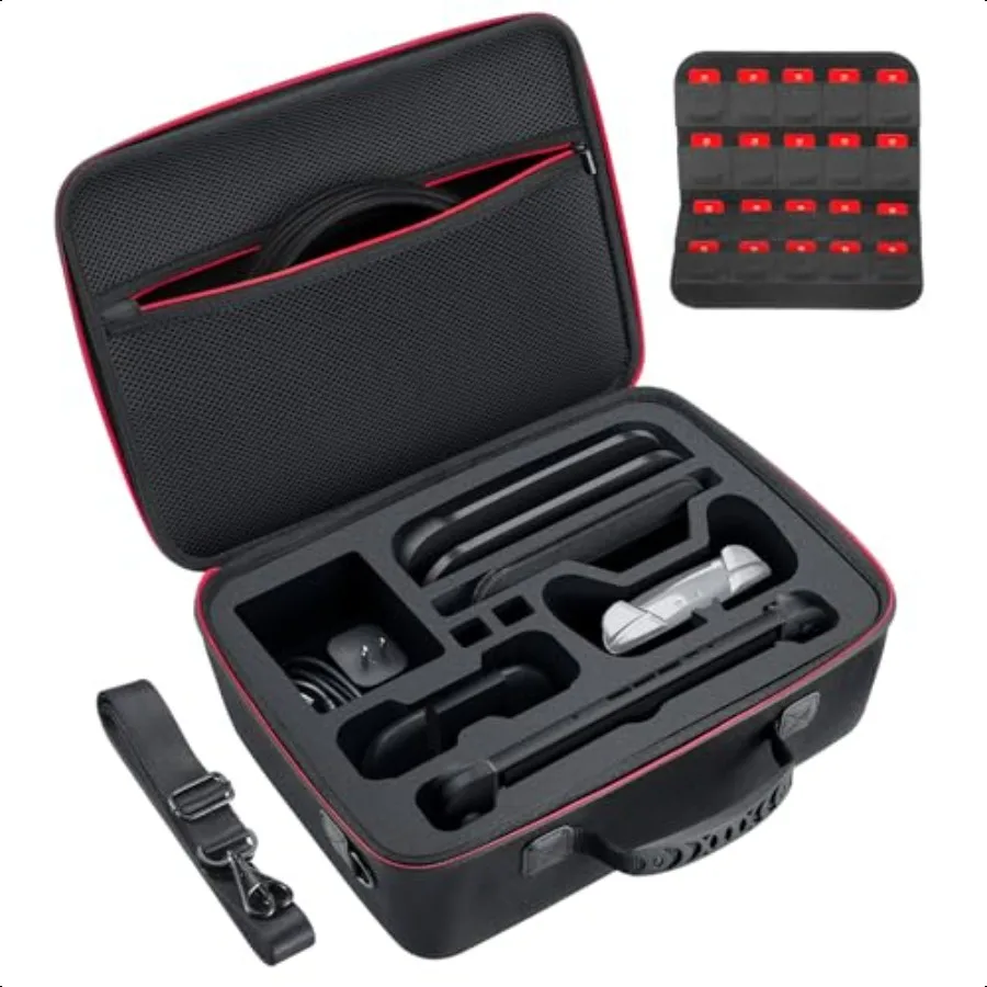 

Protective Carrying Case Compatible with Switch 2 Travel Bag Holds Switch 2 Console 20 Games Dock Pro Controller Joycon Grip P