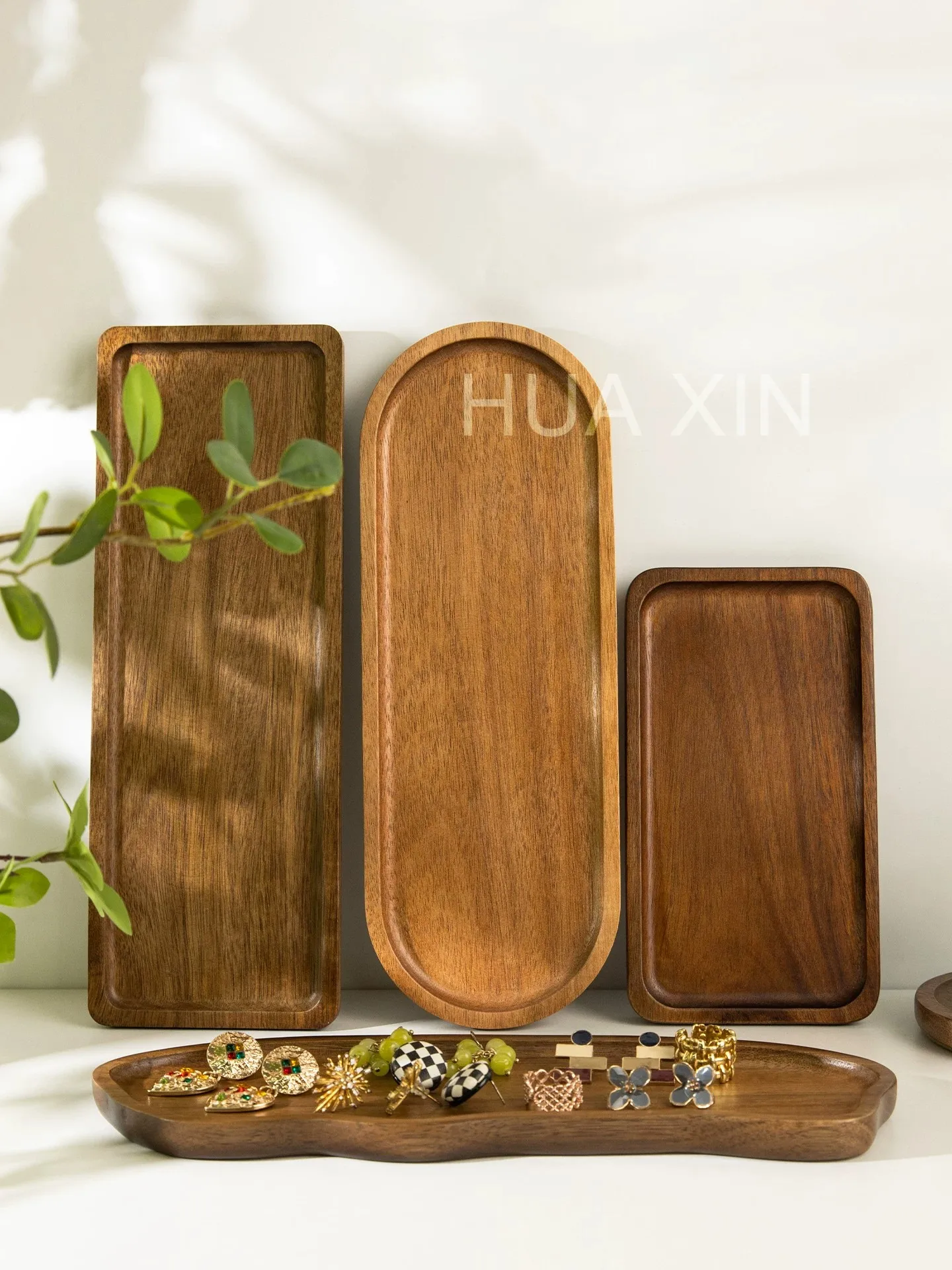 Ins Style Acacia Wood Retro Earring Display Stand Jewelry Shoot Prop Ornament For Jewelry Shop Window Counter Accessory Display